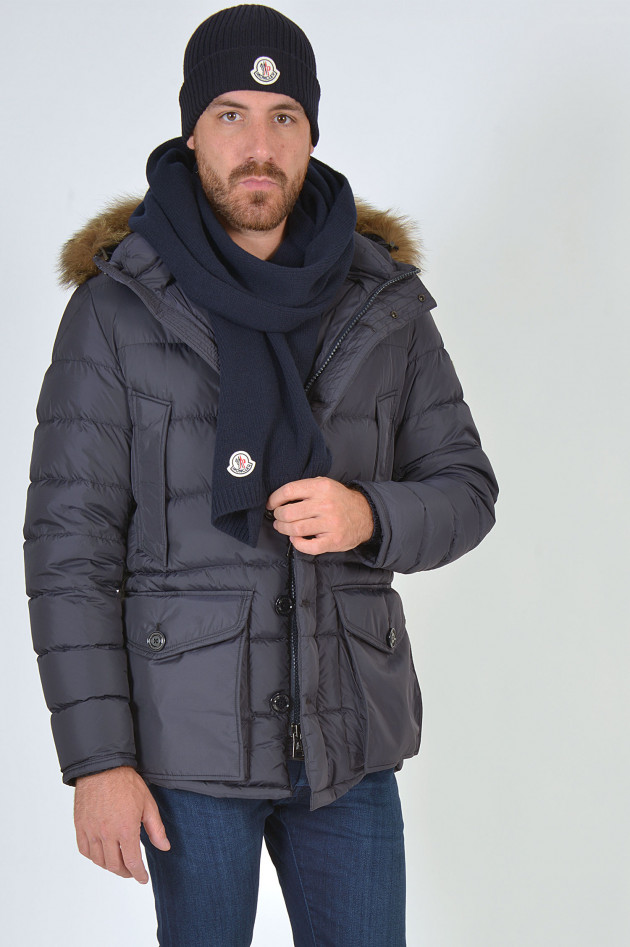 Moncler Schal aus Wolle in navy