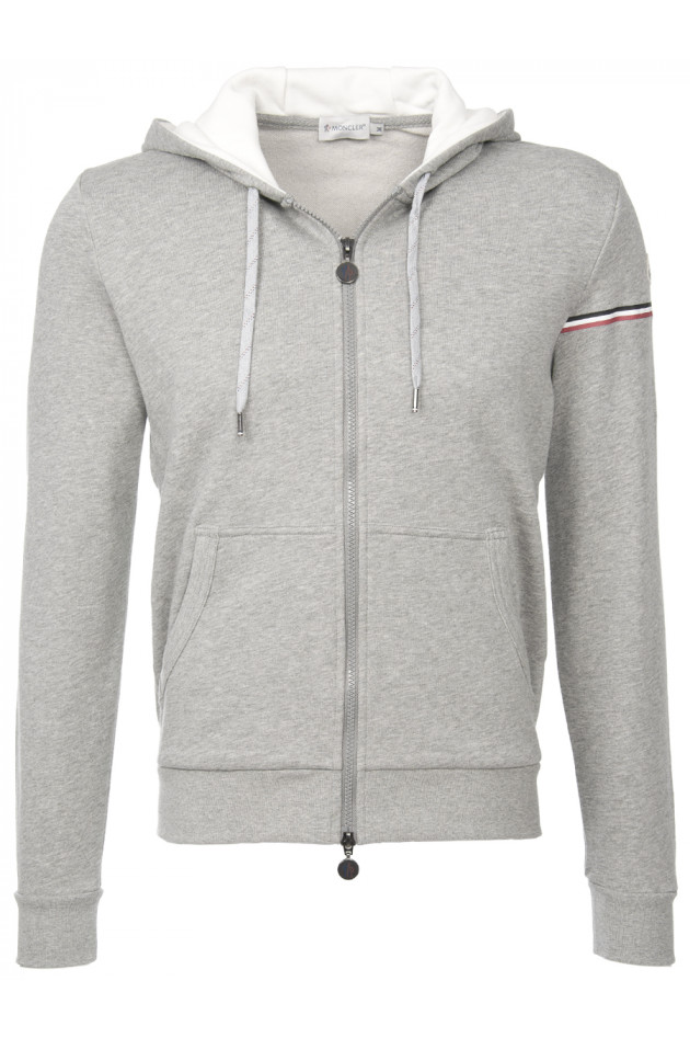 Moncler Sweatjacke Hellgrau