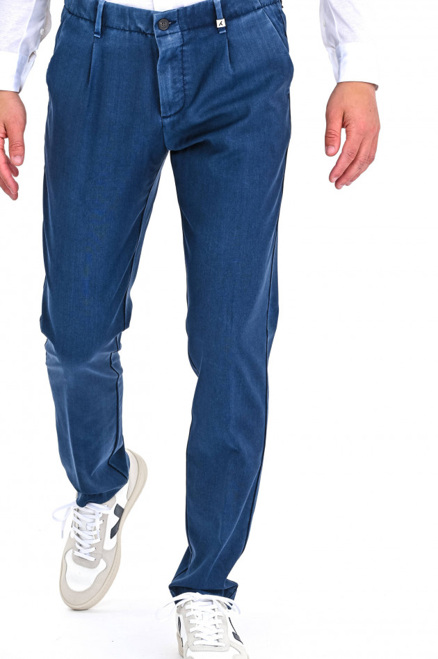 Myths Hose aus leichter Wolle in Denimblau