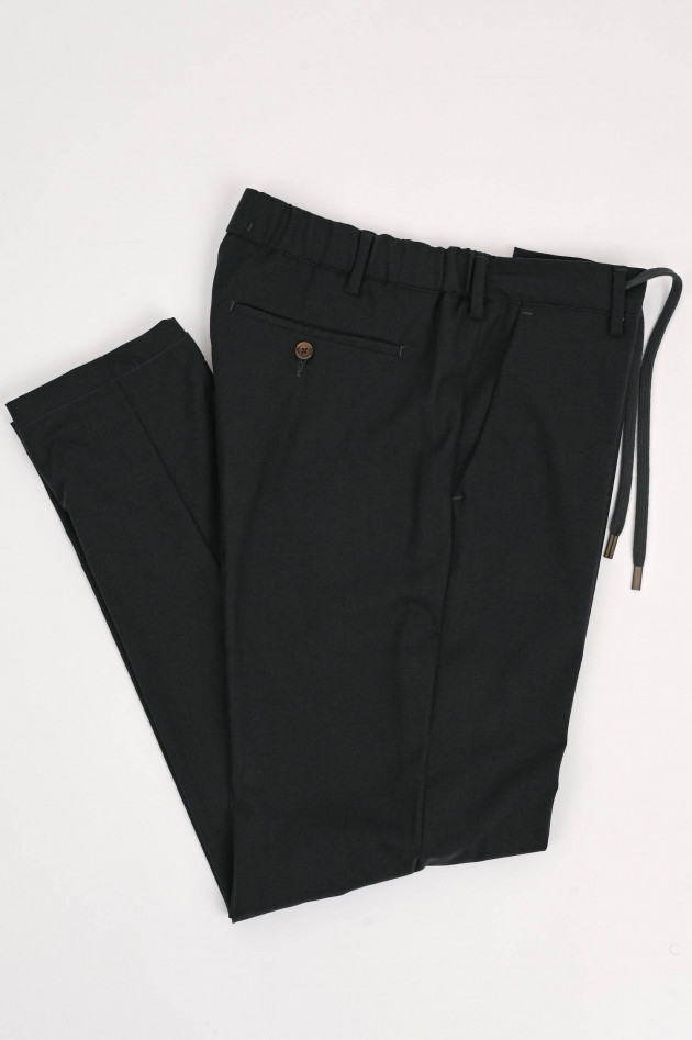 Myths Chino mit Kordelzug in Anthrazit