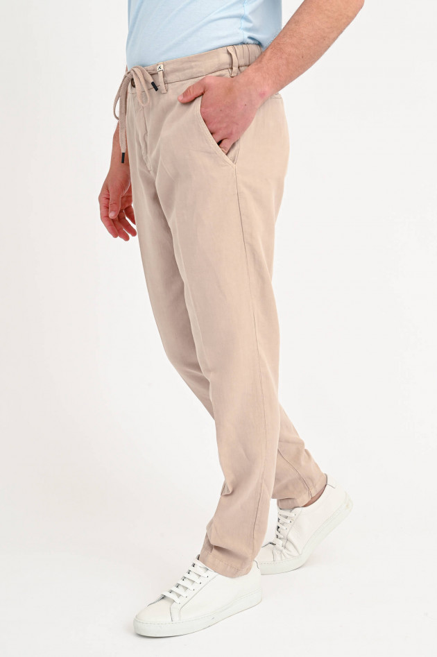 Myths Hose aus Leinen-Mix in Beige