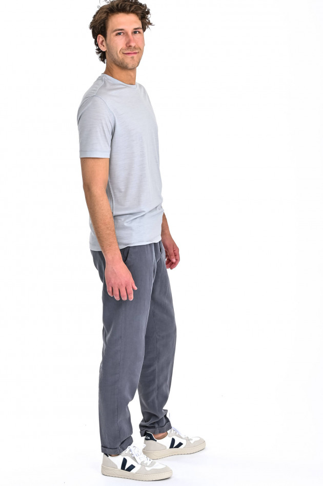 Myths Hose aus Leinen-Mix in Anthrazit