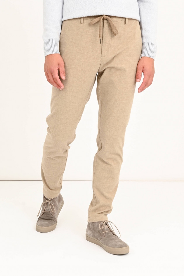 Myths Hose mit weicher Haptik in Beige