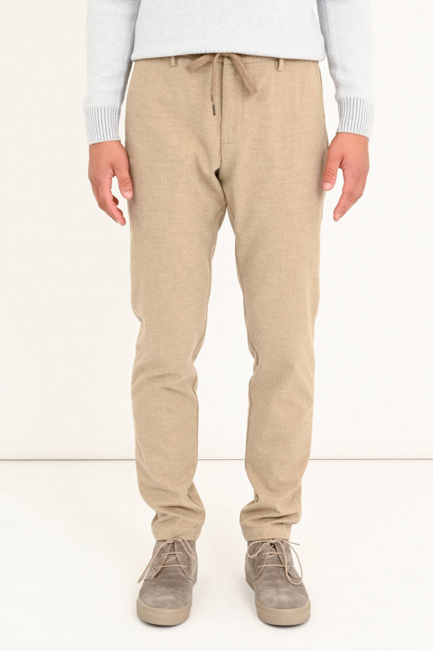 Myths Hose mit weicher Haptik in Beige