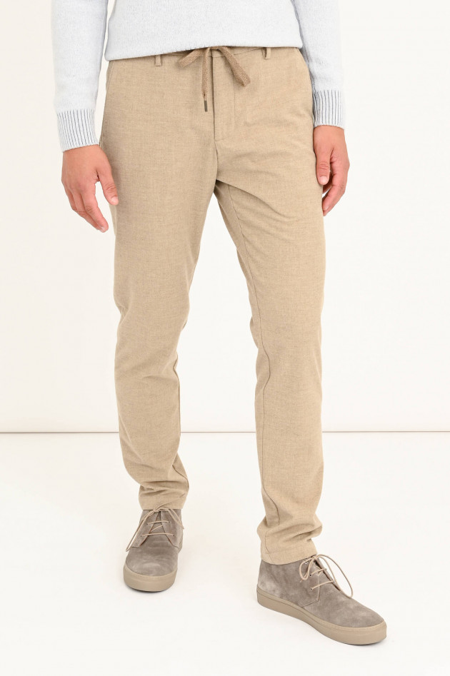 Myths Hose mit weicher Haptik in Beige