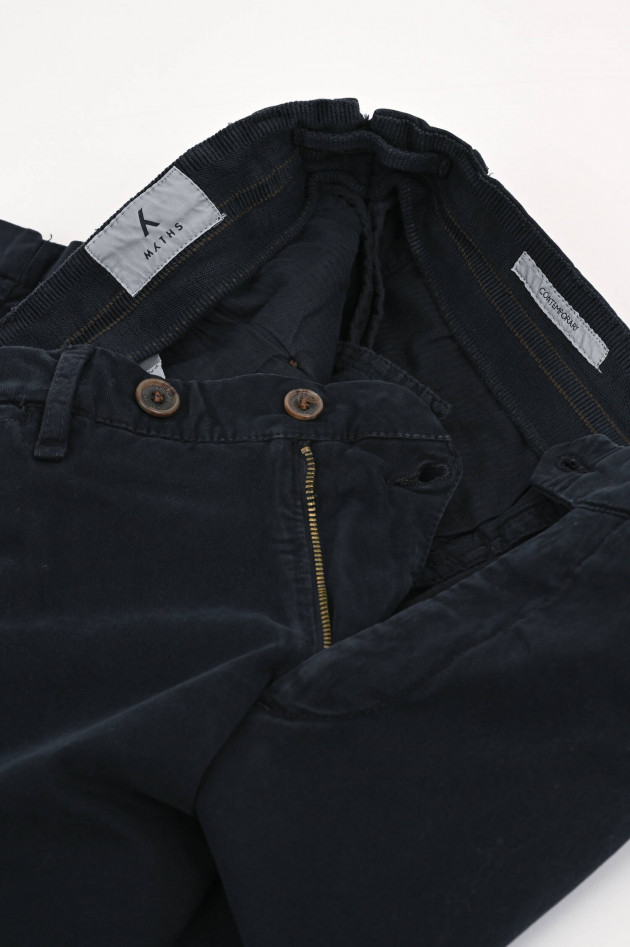 Myths Chinohose aus Modalmix in Navy