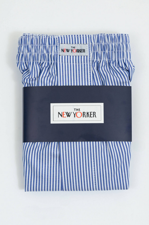 New Yorker  Boxershorts aus Baumwolle in Navy/Weiß gestreift