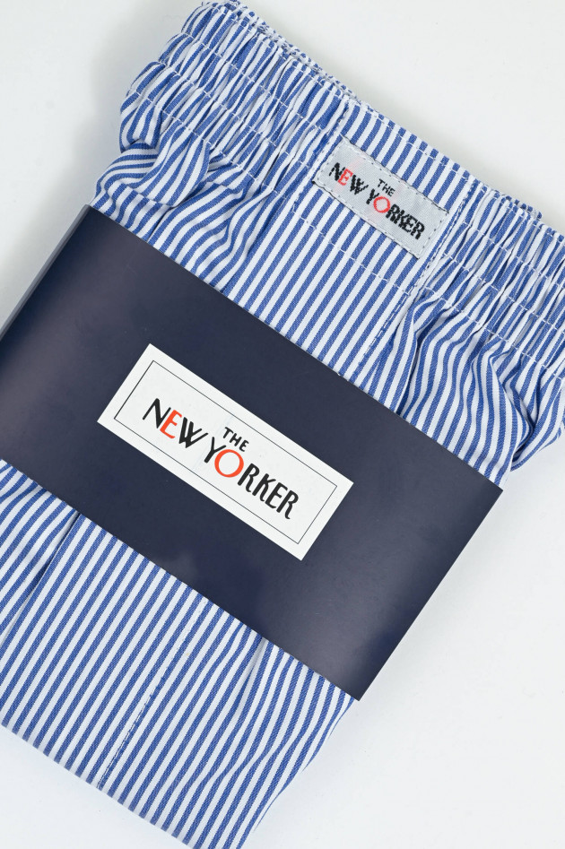 New Yorker  Boxershorts aus Baumwolle in Navy/Weiß gestreift