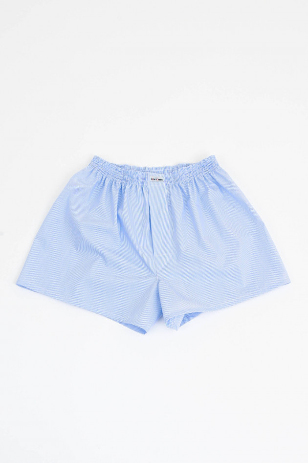 New Yorker Boxershorts in Hellblau/Weiß gestreift