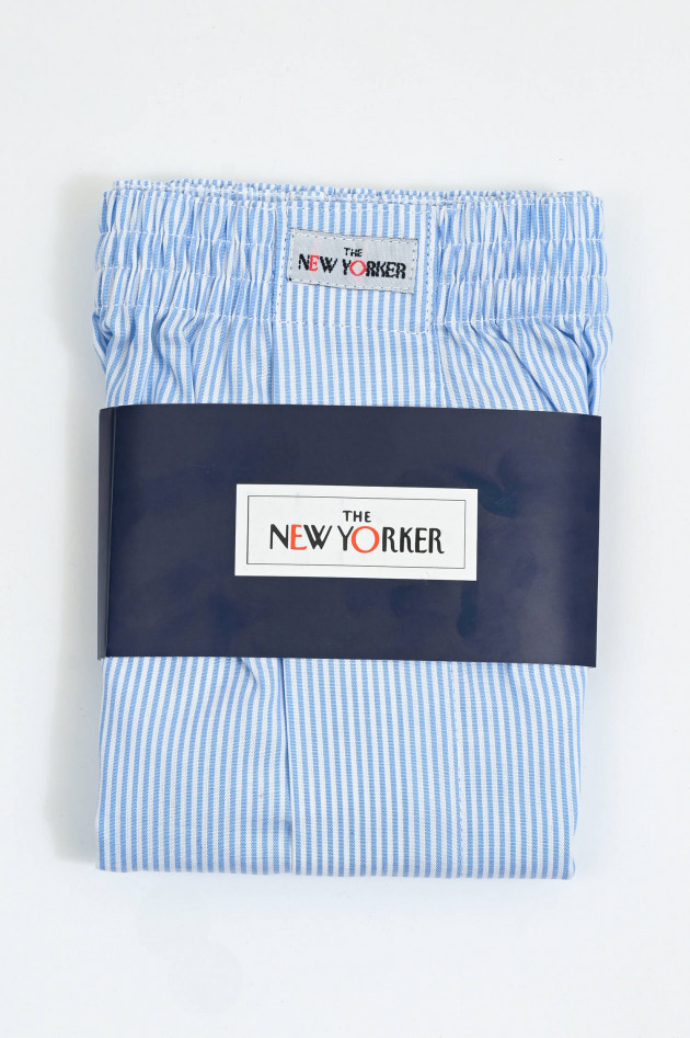 New Yorker Boxershorts aus Baumwolle in Hellblau gestreift