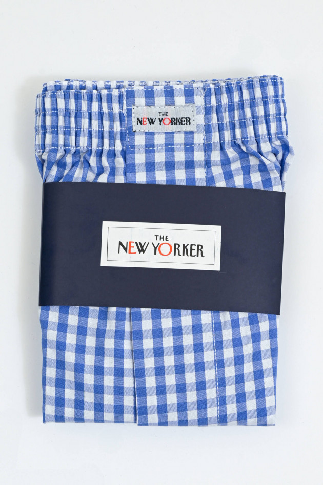 New Yorker  Boxershorts aus Baumwolle in Navy/Weiß karriert