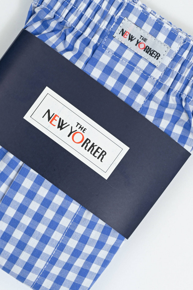 New Yorker  Boxershorts aus Baumwolle in Navy/Weiß karriert
