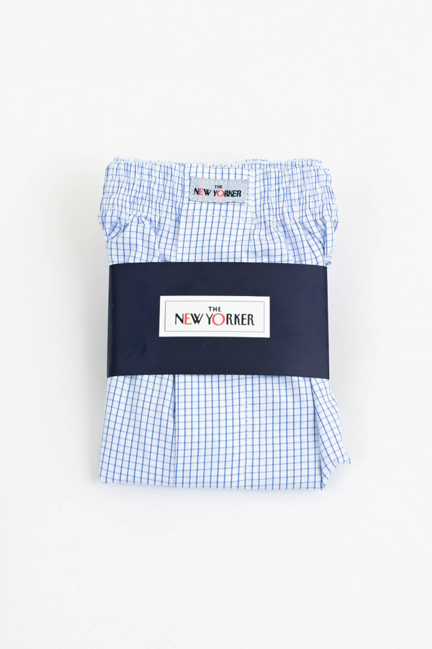 New Yorker Boxershorts in Blau/Weiß