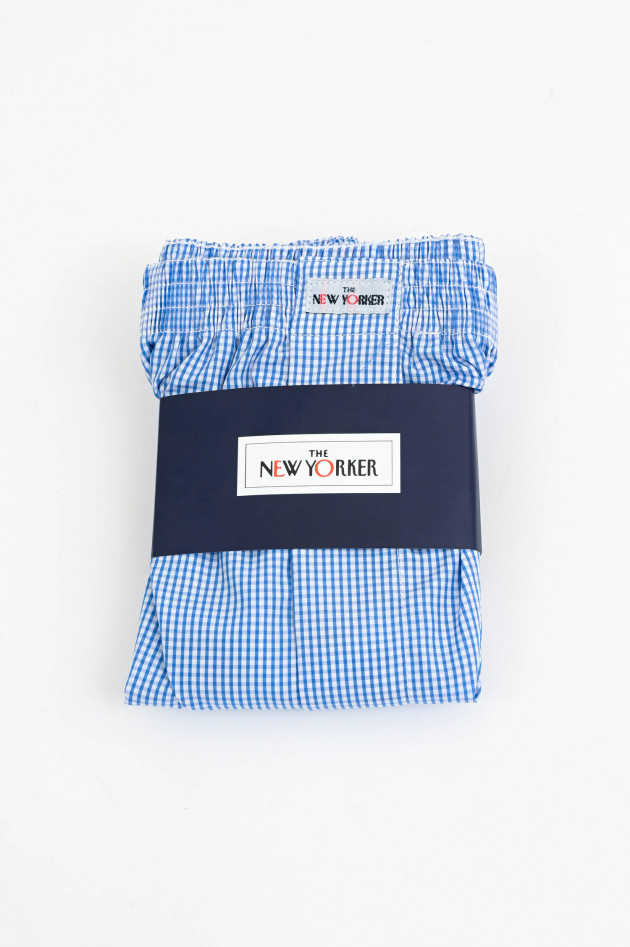 New Yorker Boxershorts in Dunkelblau/Weiß karriert