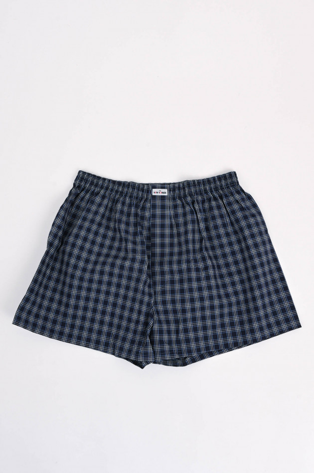 New Yorker Boxershorts in Dunkelblau/Weiß karriert