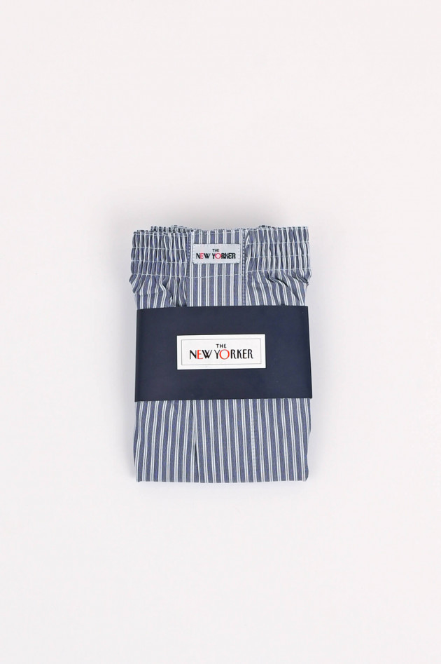 New Yorker Boxershorts in Dunkelblau/Weiß gestreift