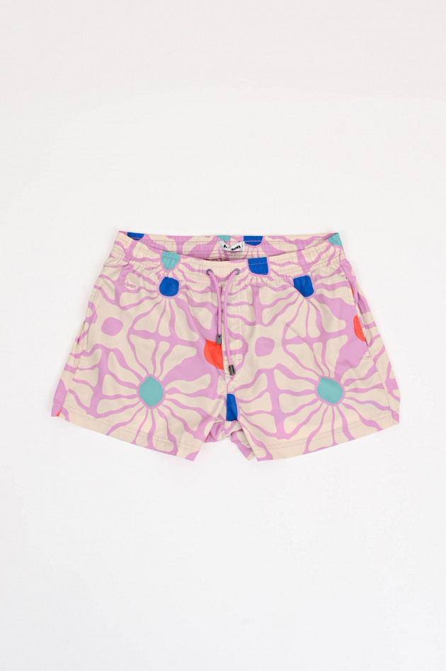 Nikben Badehose mit Seventies-Print in Multicolor