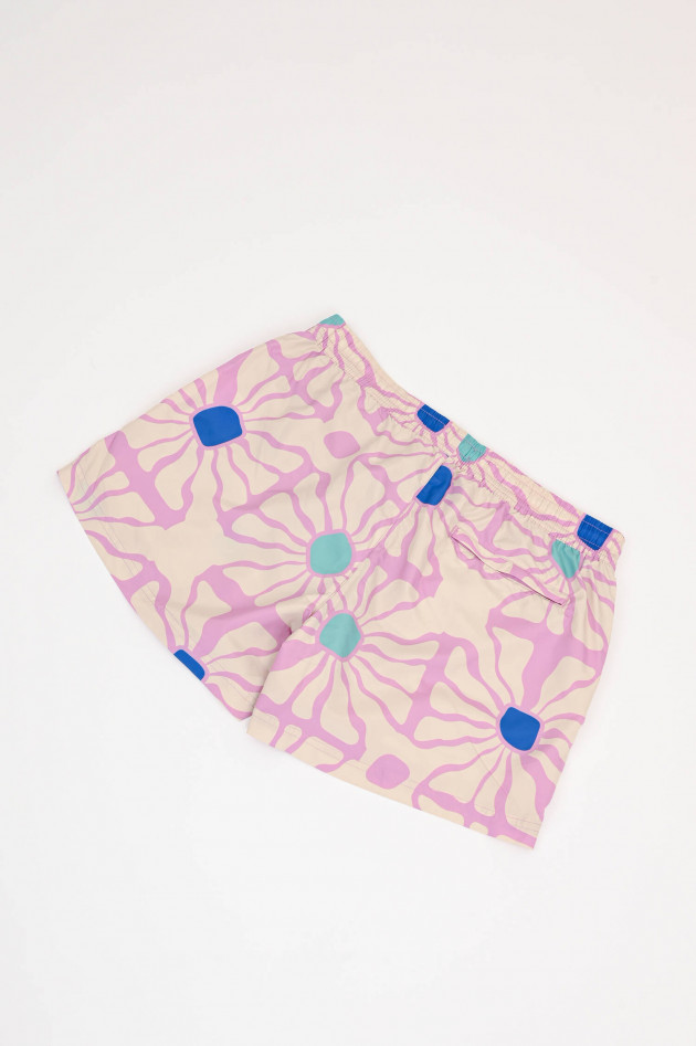 Nikben Badehose mit Seventies-Print in Multicolor