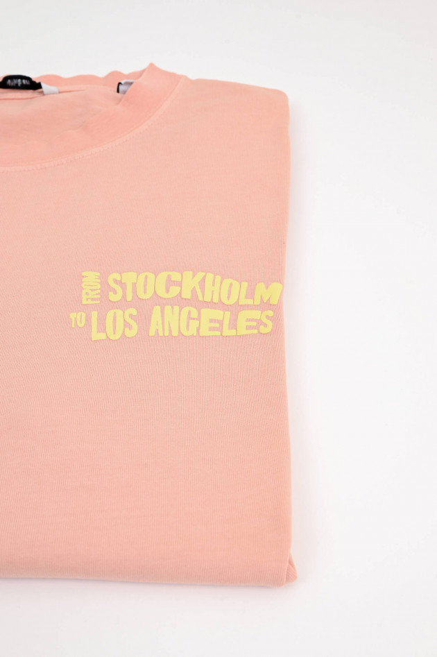 Nikben Oversize-Shirt mit XXL-Backprint in Peach/Gelb