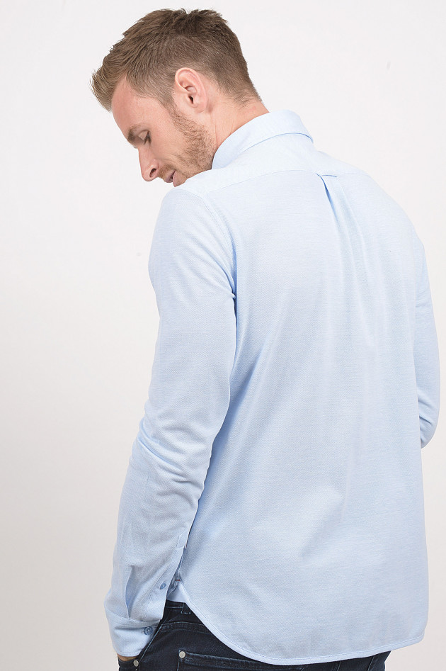 Orlebar Brown Jerseyhemd in Hellblau