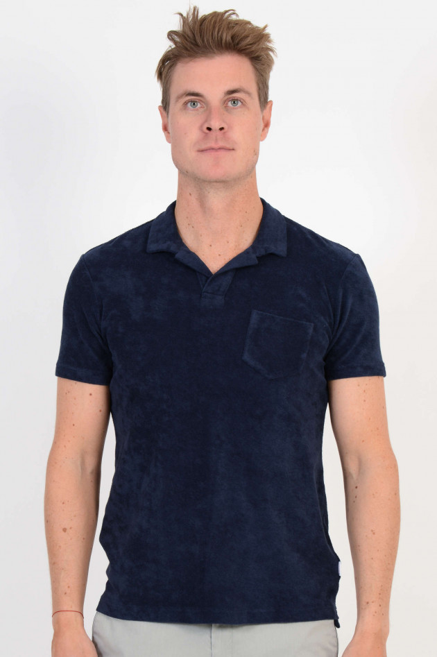 Orlebar Brown T-Shirt aus Frottee in Navy