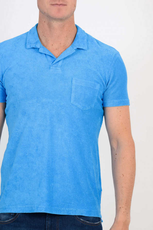 Orlebar Brown Frottee-Polo in Blau