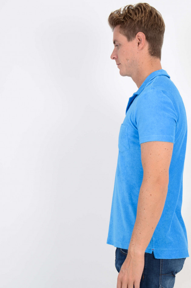 Orlebar Brown Frottee-Polo in Blau