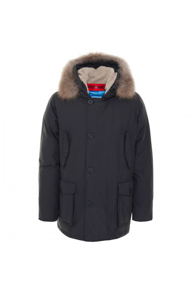 Freedomday Parka mit Fellbesatz in Navy