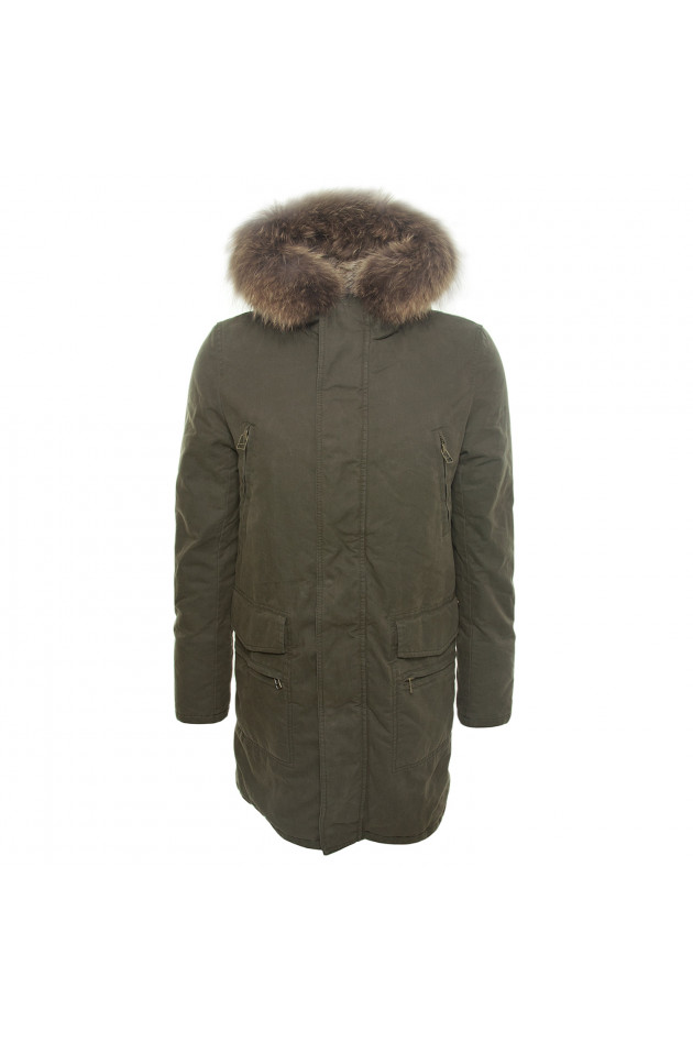 IQ+ Berlin Parka mit Fellbesatz in Olive