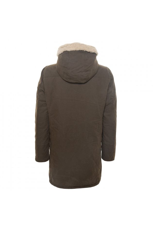 IQ+ Berlin Parka mit Lammfellbesatz in Braun