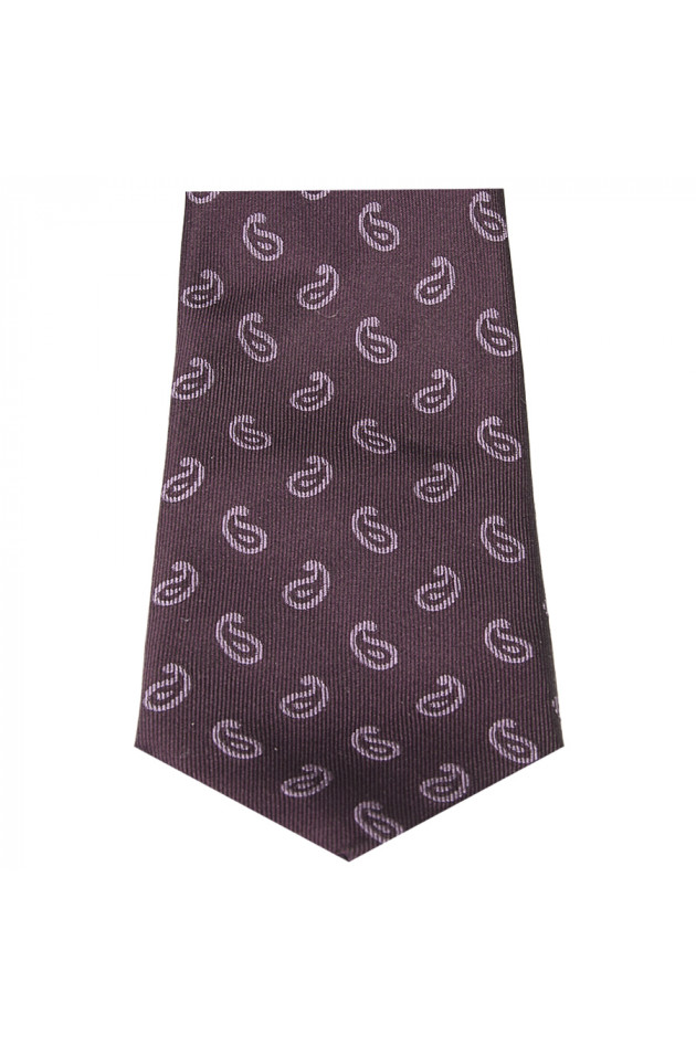Seidenkratwatte Bordeaux/Violett gemustert