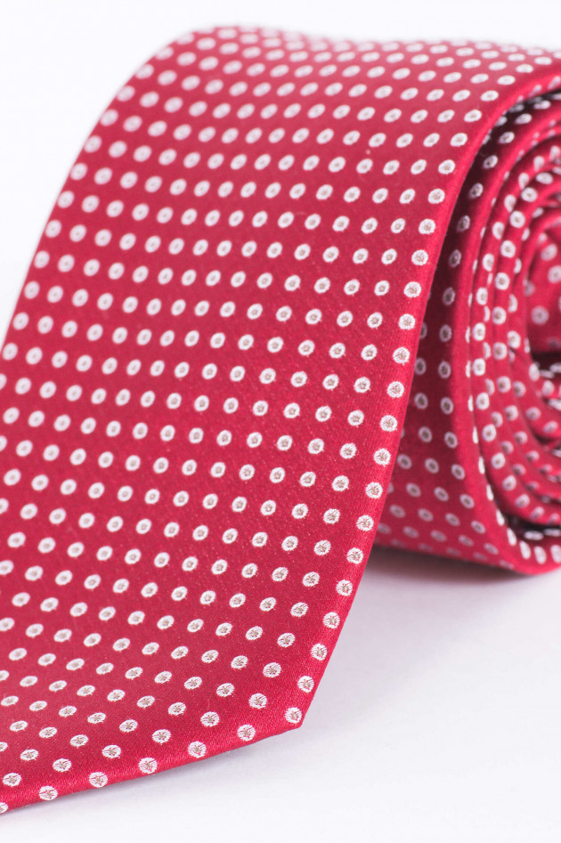 Pelo Krawatte aus Seide in Rot gemustert