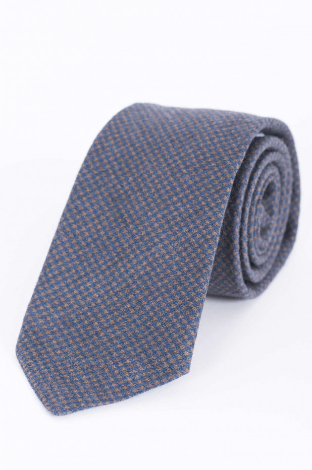Pelo Krawatte in Blau/Braun gemustert