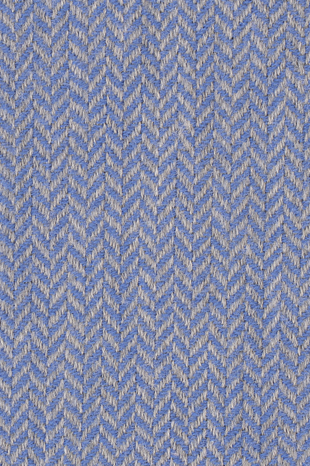 Pelo Schal mit Fischgrätenmuster in Blau/Grau