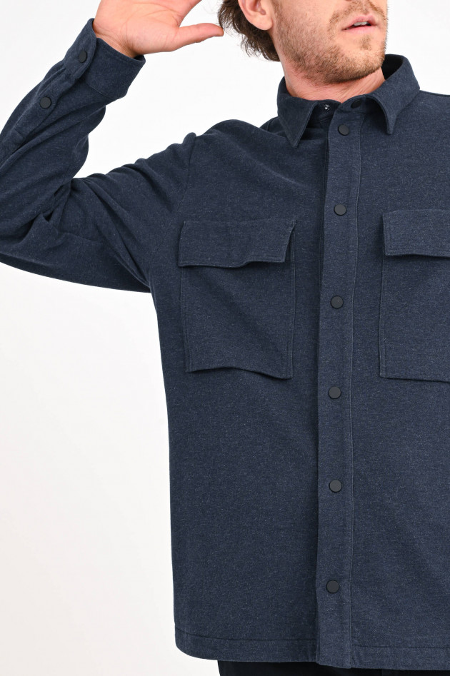 Peserico Overshirt aus Jersey in Navy