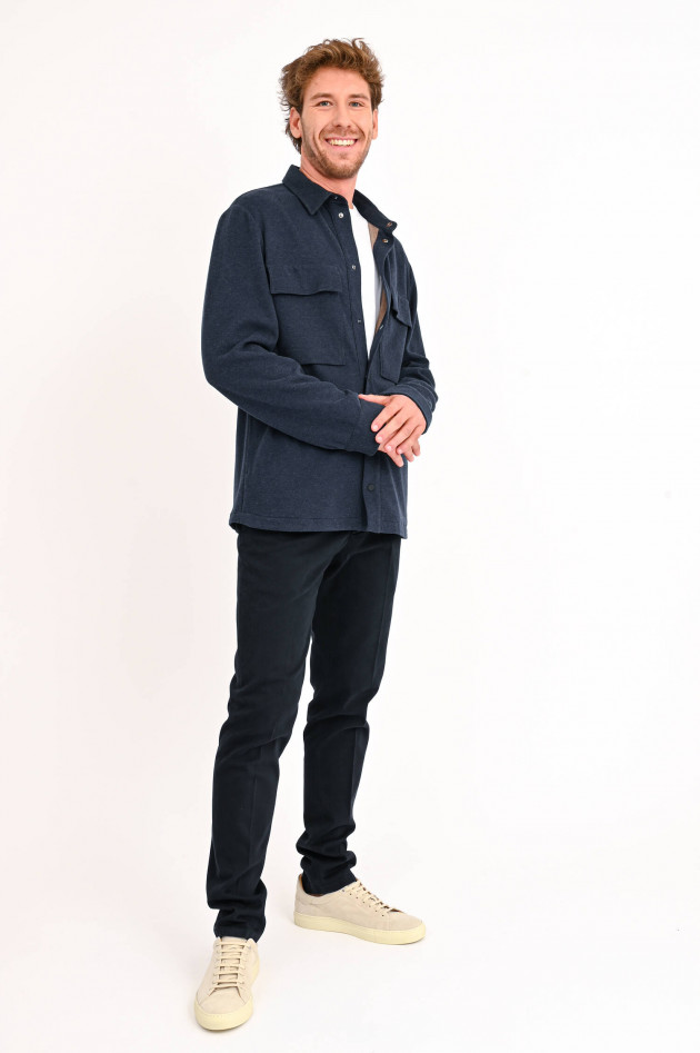 Peserico Overshirt aus Jersey in Navy