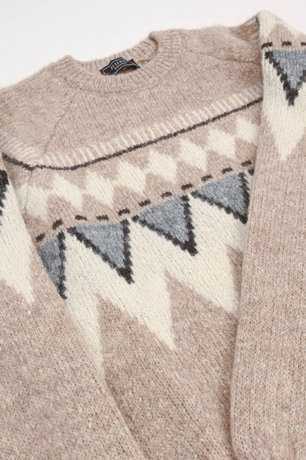 Peserico Strickpullover mit Muster in Beige