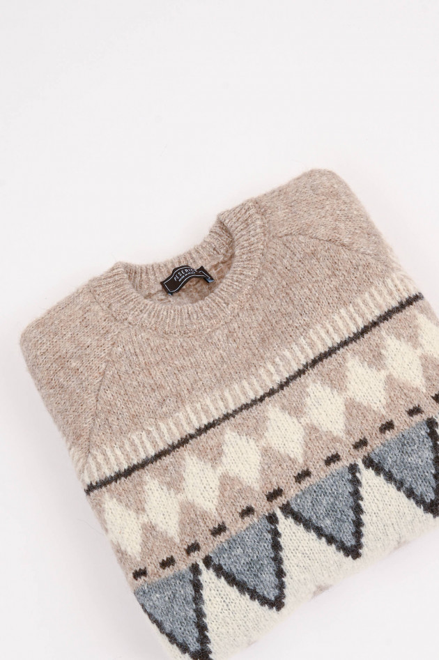 Peserico Strickpullover mit Muster in Beige