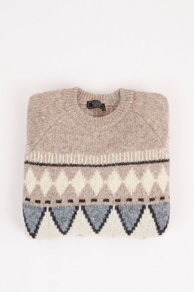 Peserico Strickpullover mit Muster in Beige