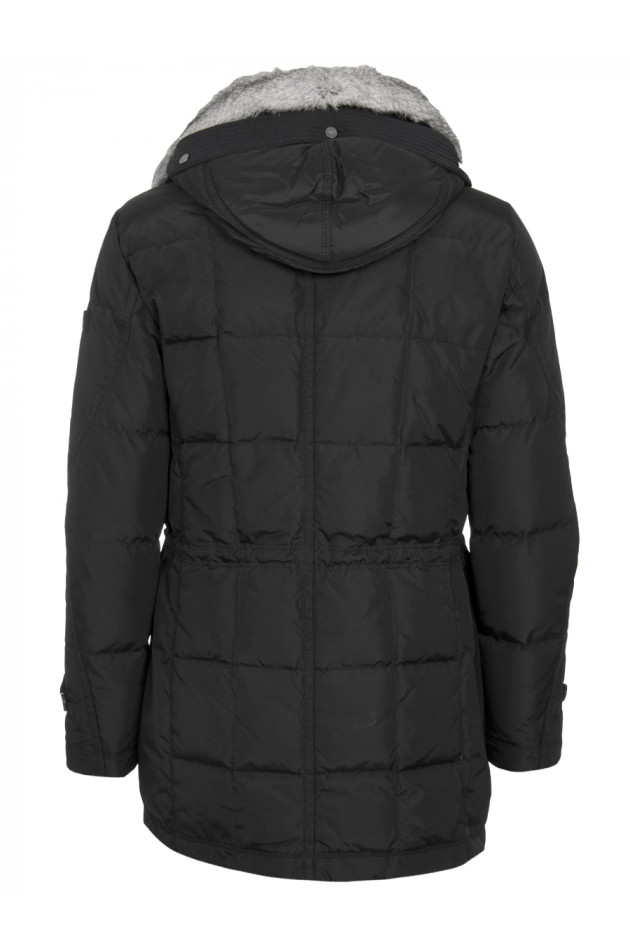Peuterey Parka mit Pelz Schwarz