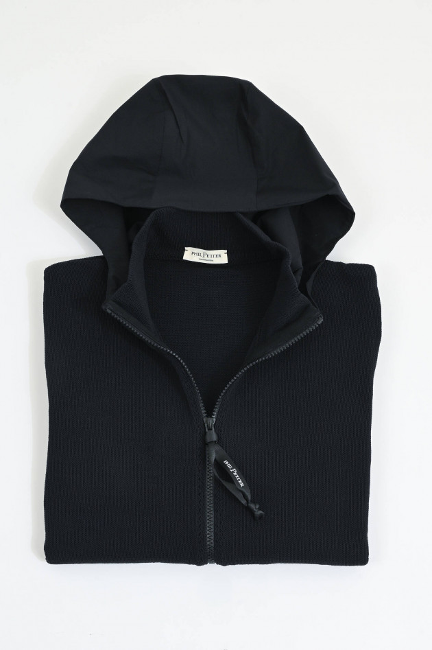 Phil Petter Strickjacke aus Baumwoll-Mix in Schwarz