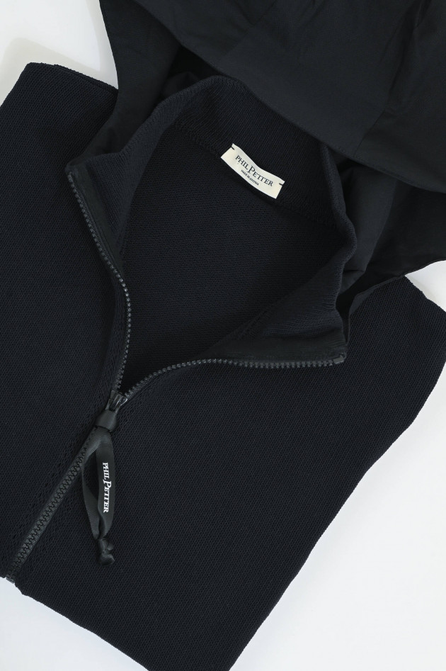 Phil Petter Strickjacke aus Baumwoll-Mix in Schwarz