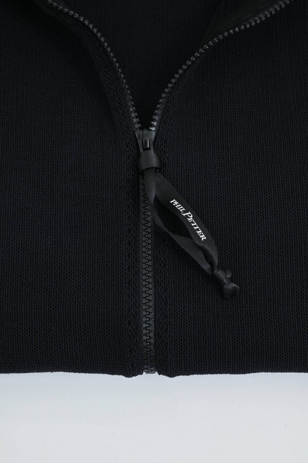 Phil Petter Strickjacke aus Baumwoll-Mix in Schwarz