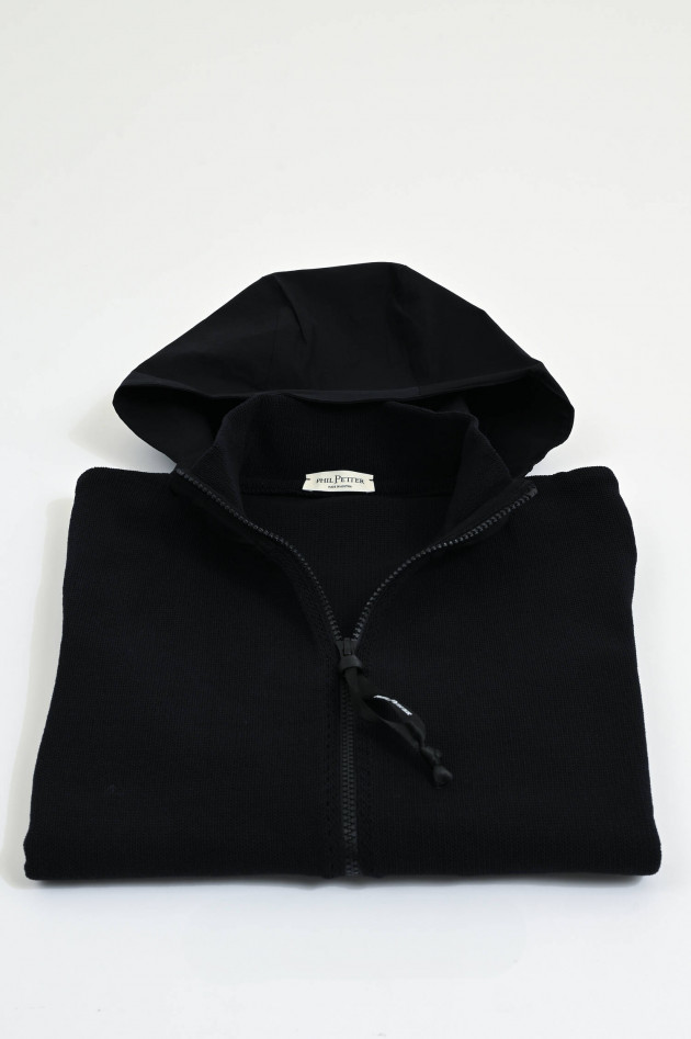 Phil Petter Strickjacke aus Baumwoll-Mix in Schwarz