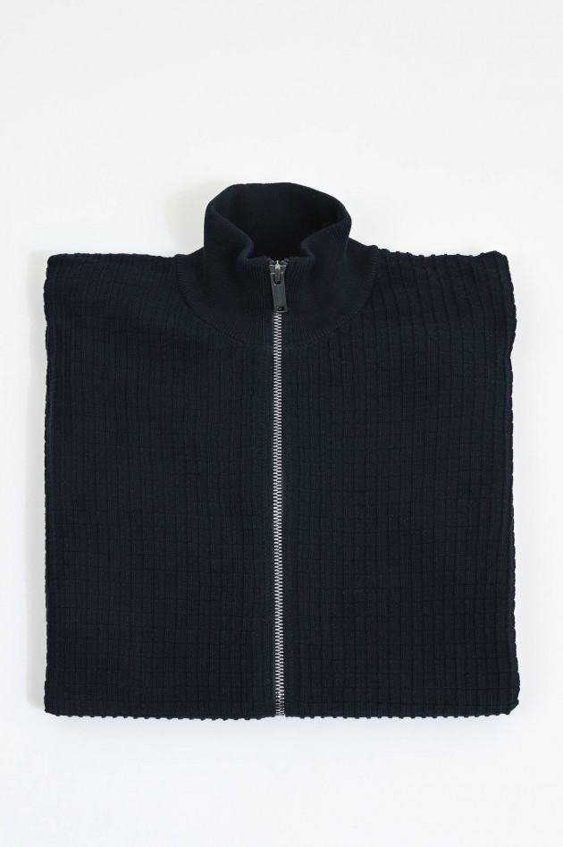 Phil Petter Strickjacke mit Struktur in Navy
