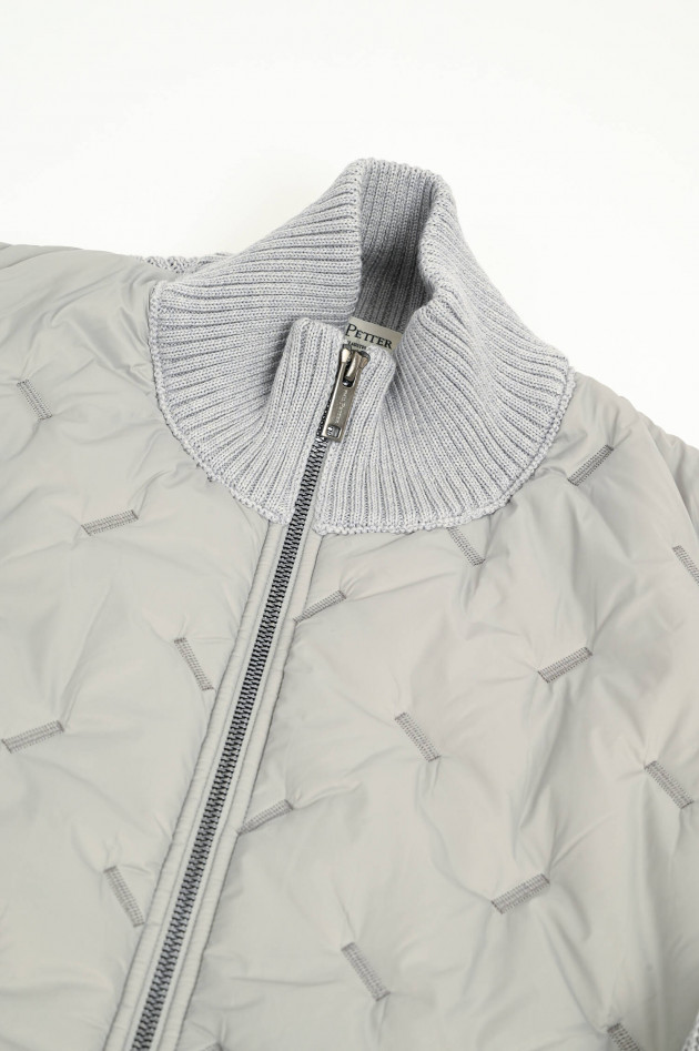 Phil Petter Hybrid Strickjacke in Grau