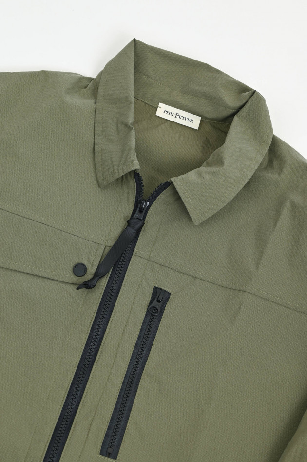 Phil Petter Leichte Zipp-Jacke in Khaki