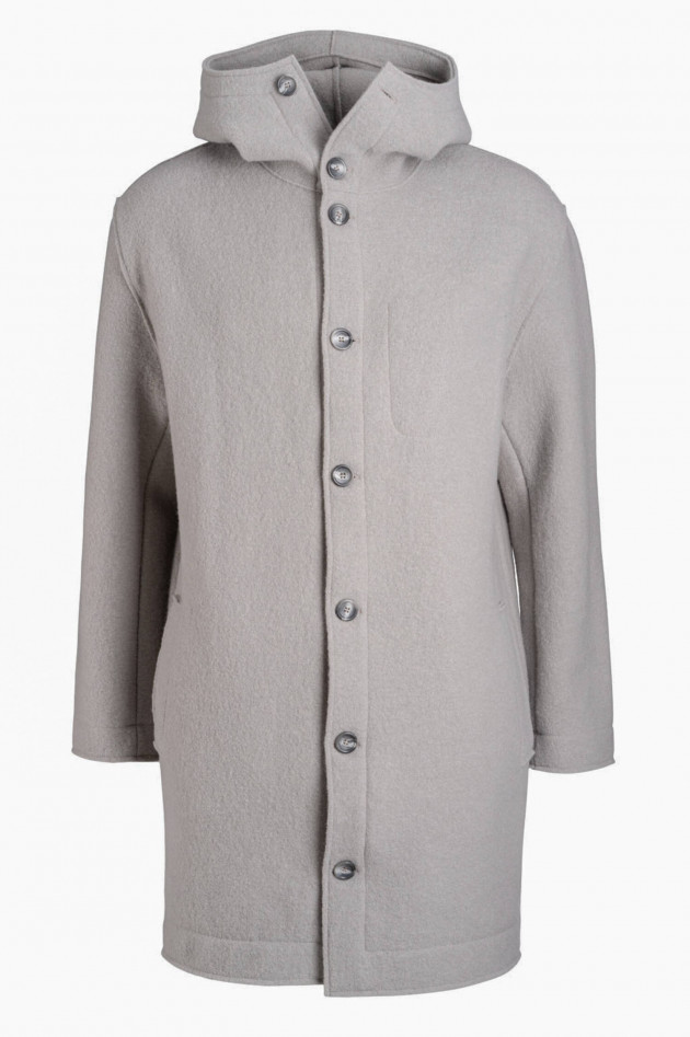 Phil Petter Mantel aus Wollwalk in Taupe