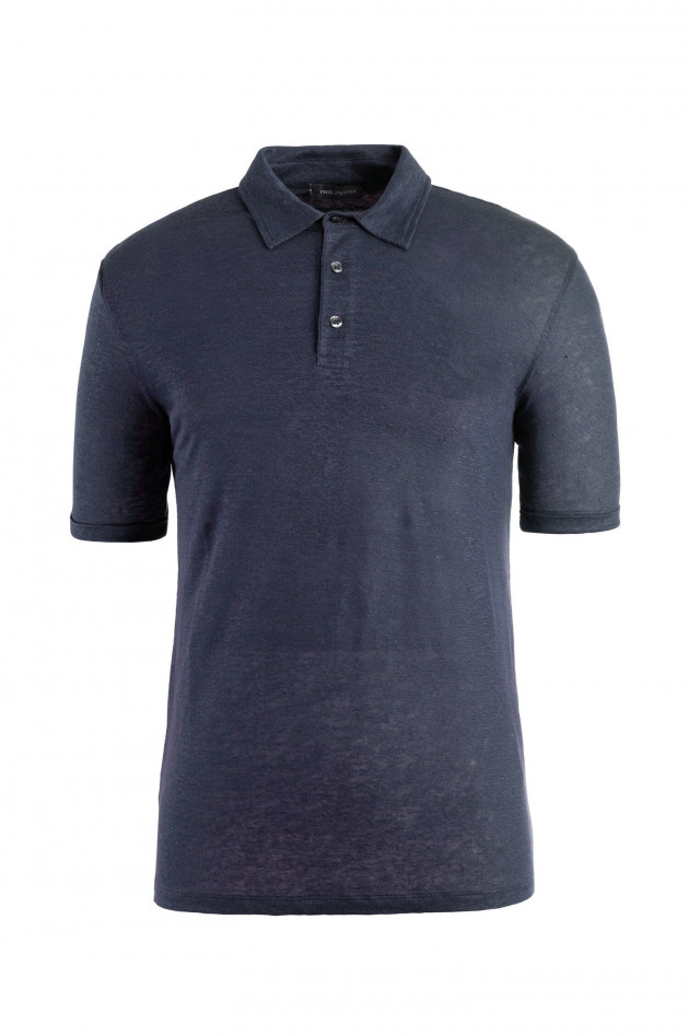 Phil Petter Polo-Shirt aus Leinen in Navy