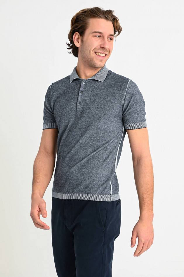 Phil Petter Strick Polo in Navy